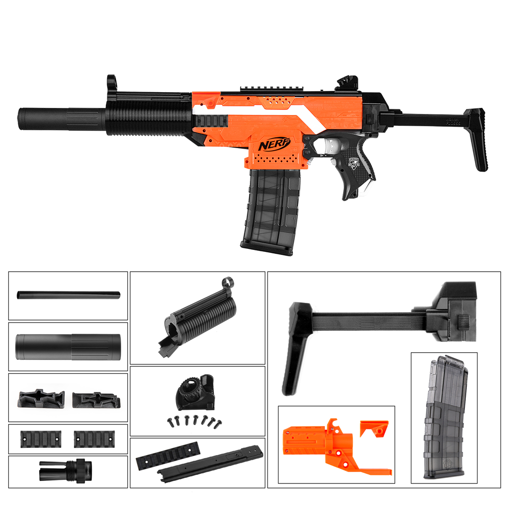 Worker Mod F10555 MP5-SD style Adaptor) for Nerf N-Strike Stryfe | Nerf Mods - Workermod.com