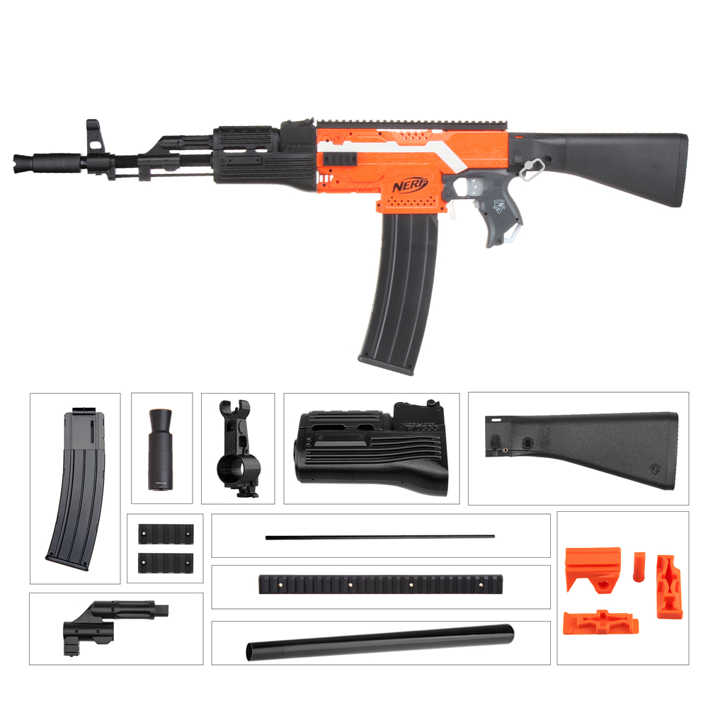 Mod F10555 AK Style Nerf N-Strike Stryfe Blaster | Worker Mods - Workermod.com