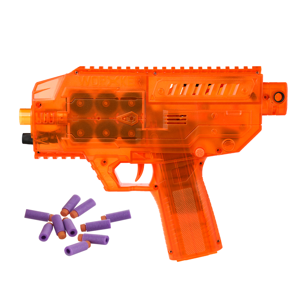 WORKER Phoenix 2.0 Blaster , Automatic Short Dart Full Mod Set for Nerf  Orange
